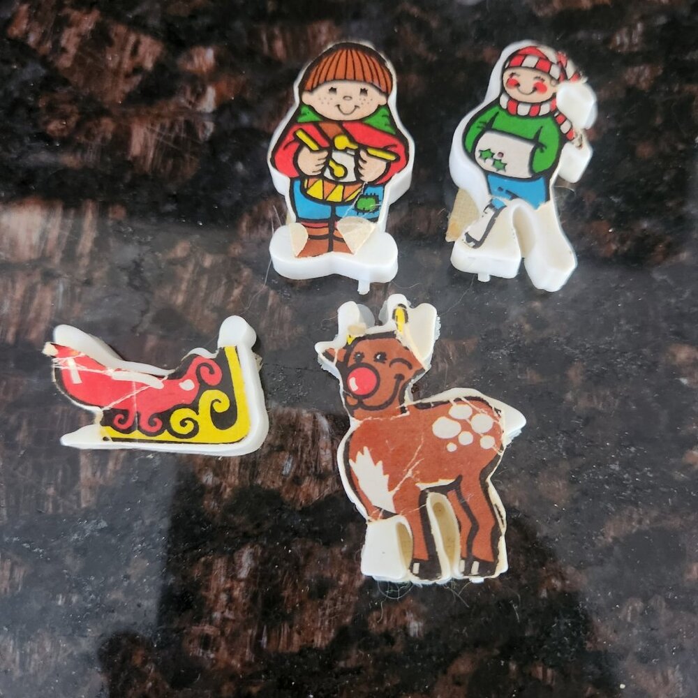Vintage Larry Warren Felt Santas Calendar Christmas Advent w 24 Plastic Pieces - Picture 9 of 10